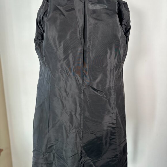 Vintage Faux Fur Trench Coat Boho Mob Wife 2 Tone Black Brown w/Belt  S/M - Picture 6 of 6